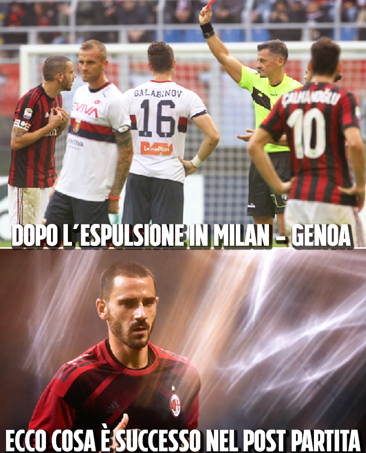 ACCADE AL TERMINE DI MILAN-GENOVA: LORENZO BONUCCI, UN POST DA INCUBO PER IL ROSSONERO - ECCO COS'E' SUCCESSO - 22/10/2017